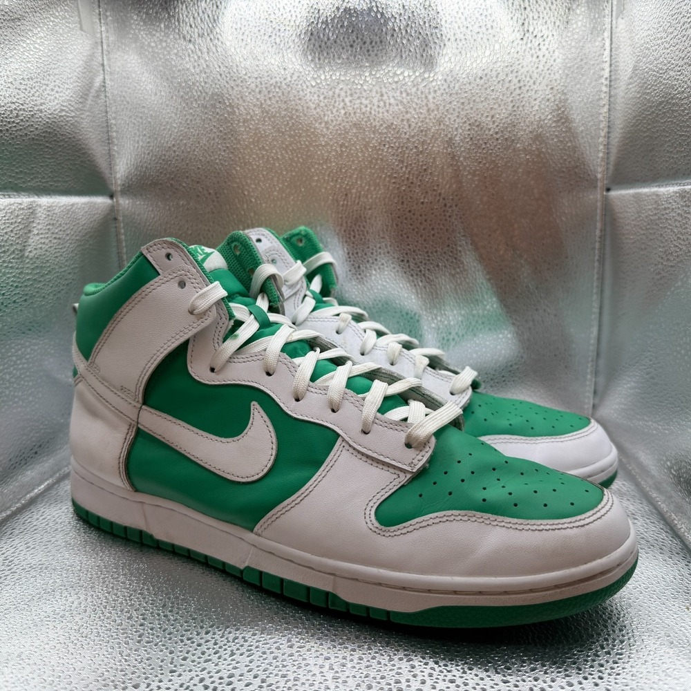 Size 13 Nike Dunk Hi Retro BTTYS Stadium Green White Mens Shoes DV0829-300